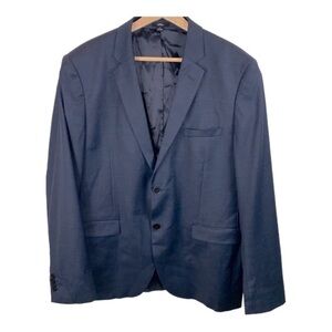 Frank & Oak 42R Navy Laurier Slim Blazer Suit Jacket Single Breasted 2-Button